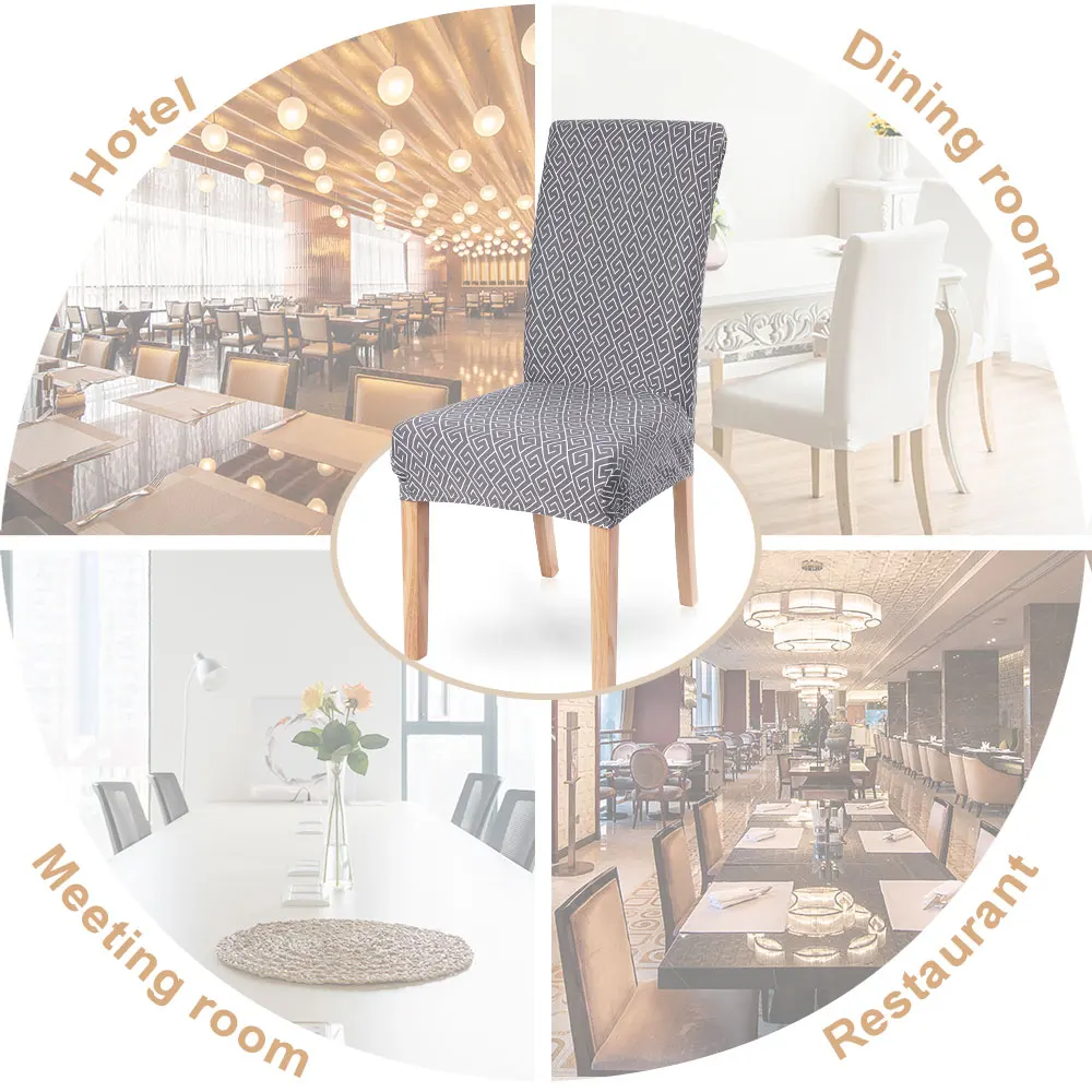 1/2/4/6 шт серая серия крышка для обеденного стула съемный чехол мебели моющийся