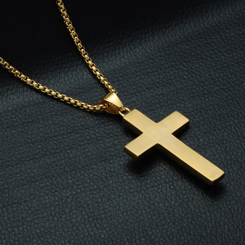 Цепочка с подвеской в виде Креста Иисуса из нержавеющей стали | Украшения и
