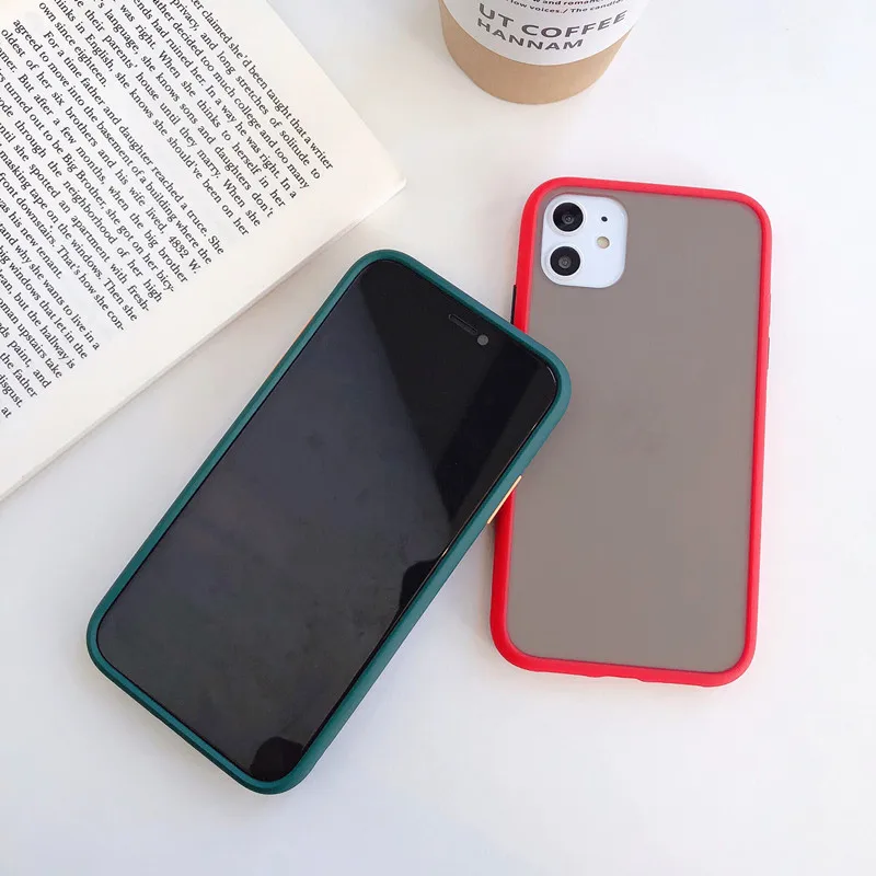 Роскошный противоударный чехол для iPhone X XR XS Max силиконовый прозрачный матовый