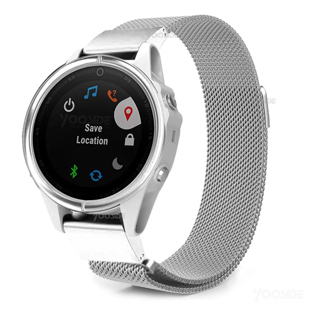 Fenix 6S Milanese Loop Магнитный браслет 20 мм Quick Fit из нержавеющей стали ремешок для часов Garmin Fenix 5S/Fenix 5S Plus