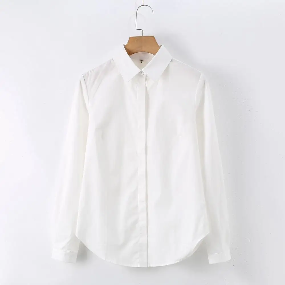 

2020 Fashion Tops for Women Long Sleeve Blouse Women's Cotton Shirt