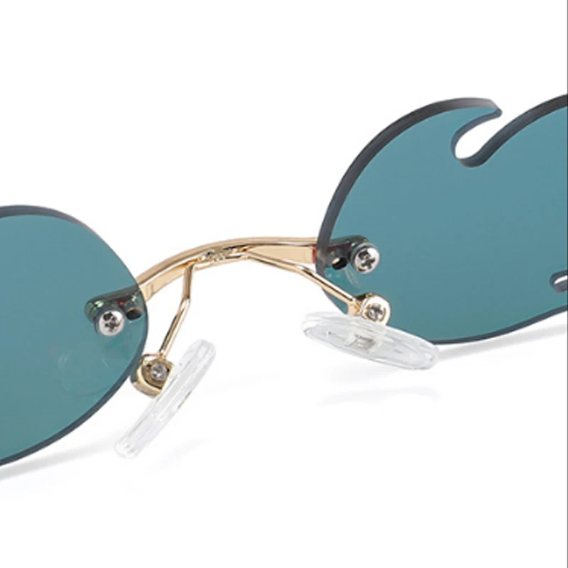 Женские солнцезащитные очки в стиле пламени кошачий глаз ретро металлической