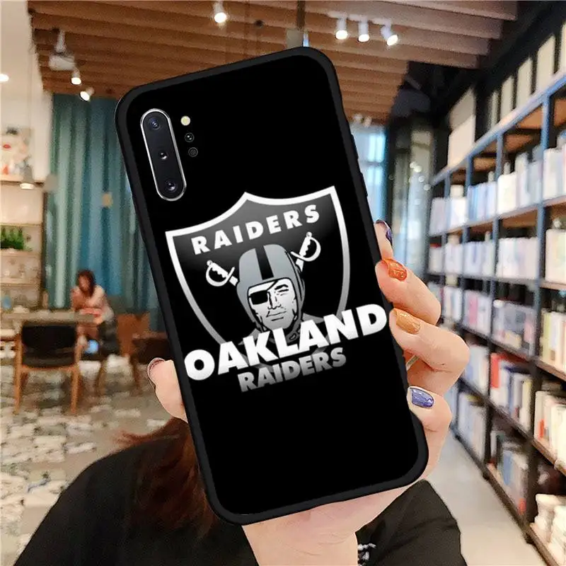 

luxury design Oakland Raiders Phone Case For Samsung A50 A51 A71 A20E A20S S10 S20 S21 S30 Plus ultra 5G M11 funda cover