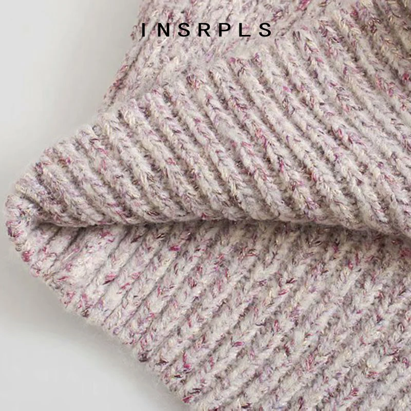 

INSRPLS Women Fashion Ruffle Trims Cropped Knitted Sweater Vintage Peter Pan Collar Long Sleeve Female Pullovers Chic Tops