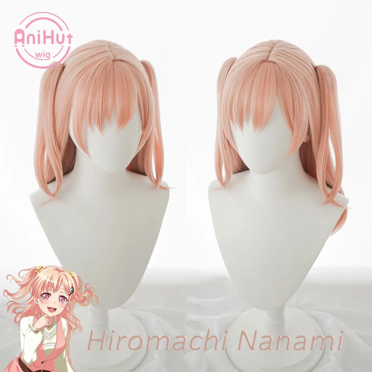 [Anihut] парик hiromachi nanami! Парик для косплея Morfonica синтетические женские оранжевые