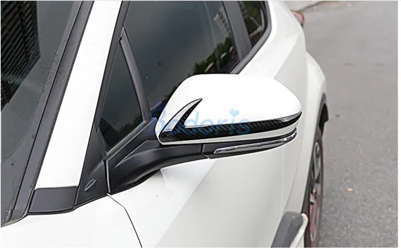 Для Toyota C-HR CHR C HR 2016 2017 2018 углеродного волокна Цвет отделка зеркала дверцы заднего