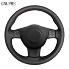 GNUPME DIY ручной работы черного цвета из искусственной кожи чехол рулевого колеса автомобиля для Seat Ibiza 6L leon 2007 2008