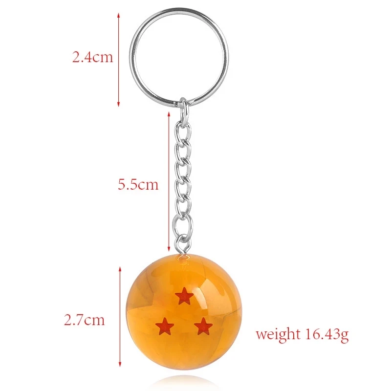 14Pcs Wholesale Japanese Celular Dragon Series 1-7 Stars Balls Pendant Keying Men Women Bag Car Keyring Accessories