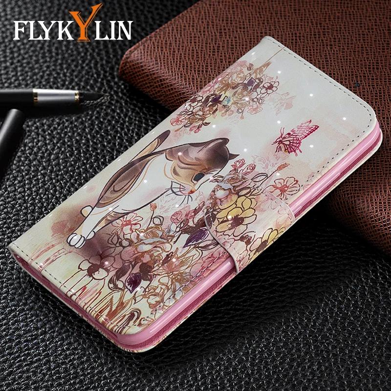 FLYKYLIN 3D кожаный чехол для huawei P20 Lite 2019 задняя крышка на P30 Pro P30Lite телефон Coque