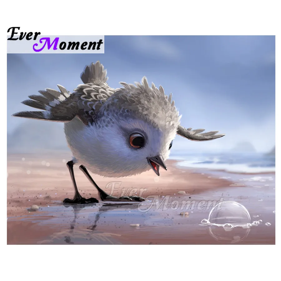 Ever Moment Алмазная картина 5D DIY птица вода пузырь Стразы мозаика полностью