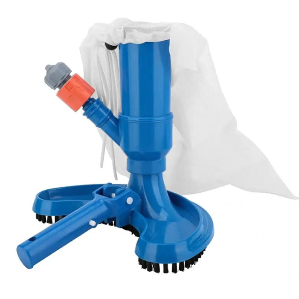 

No Leakage 1 Set Useful Plastic Swimming Pool Cleaner Blue Wall Brush Semicircle Curve for Fountain