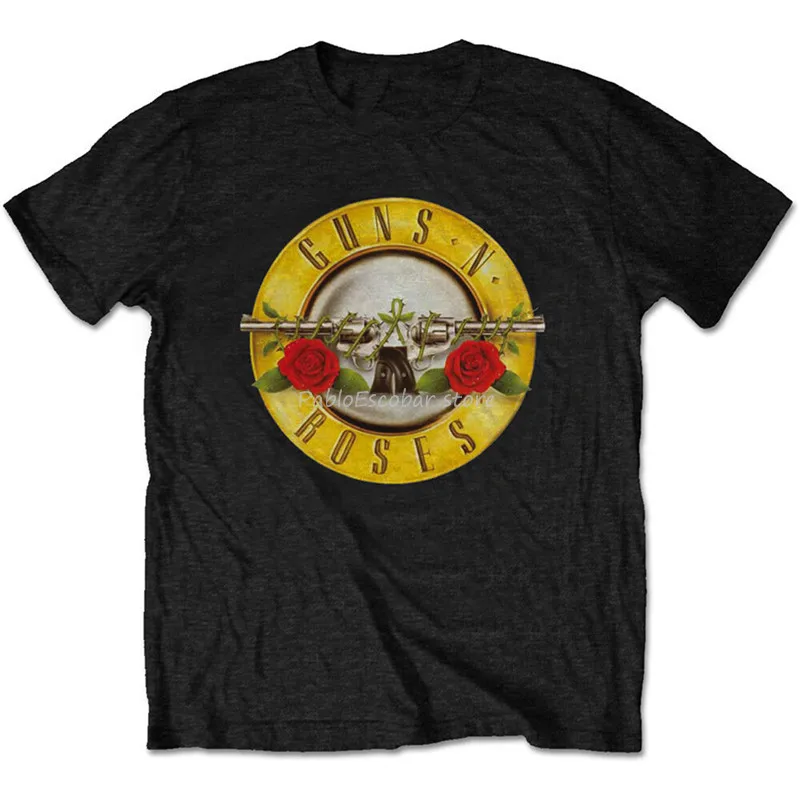 Футболка Guns N Roses мужская с логотипом классическая черная тенниска вырезом