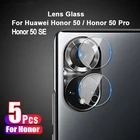 5 шт., Защитное стекло для объектива камеры Huawei Honor 50 Pro 50 SE 50, Защитное стекло для объектива HD-камеры xonor 50pro 50se 50 Honor 60 60Pro Защитная пленка для объектива Мягкое закаленное стекло Полное покрыти