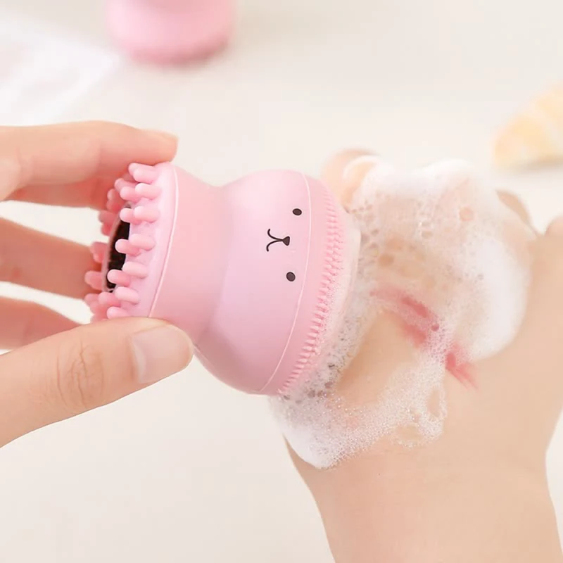

Silicone Face Cleansing Brush Facial Cleanser Pore Cleaner Cute Octopus Shape Exfoliator Face Scrub Face Scrub Washing Brush