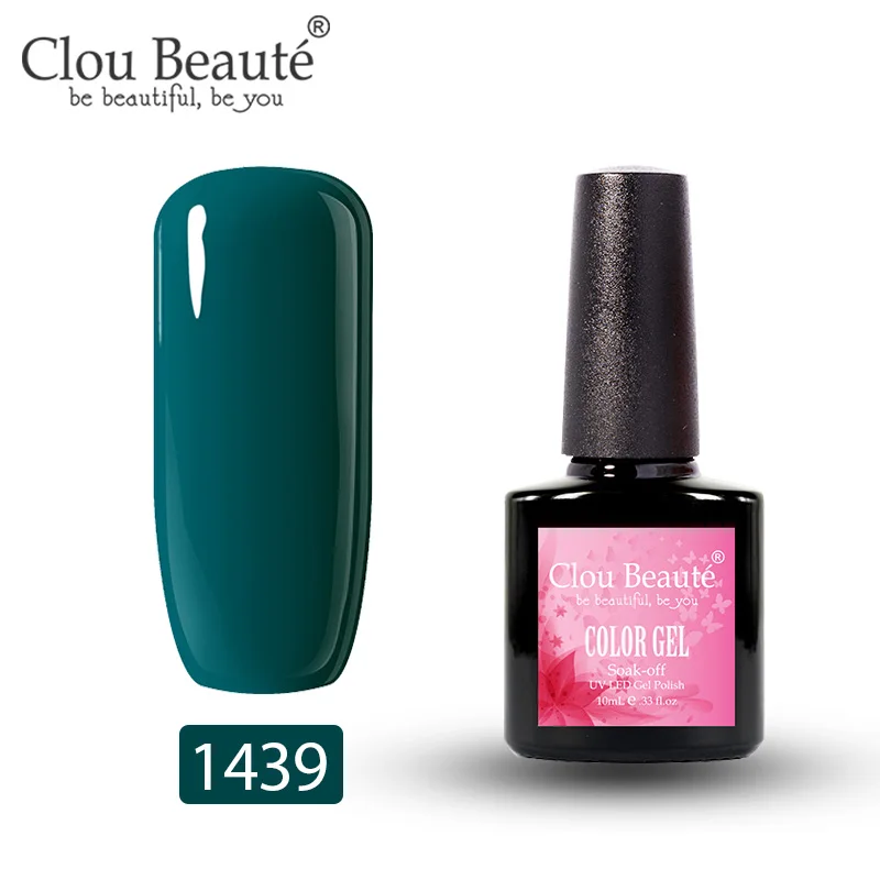 Clou Beaute 179 цветов Гель-лак для ногтей 10 мл УФ маникюр Дизайн полуперманентные Лаки дизайн ногтей гель Украшение Лак - Цвет: 1439