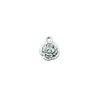 200pcs tibetan silver alloy one sided flower design pendants fashion diy jewelry 12 2x13 2mm a 598