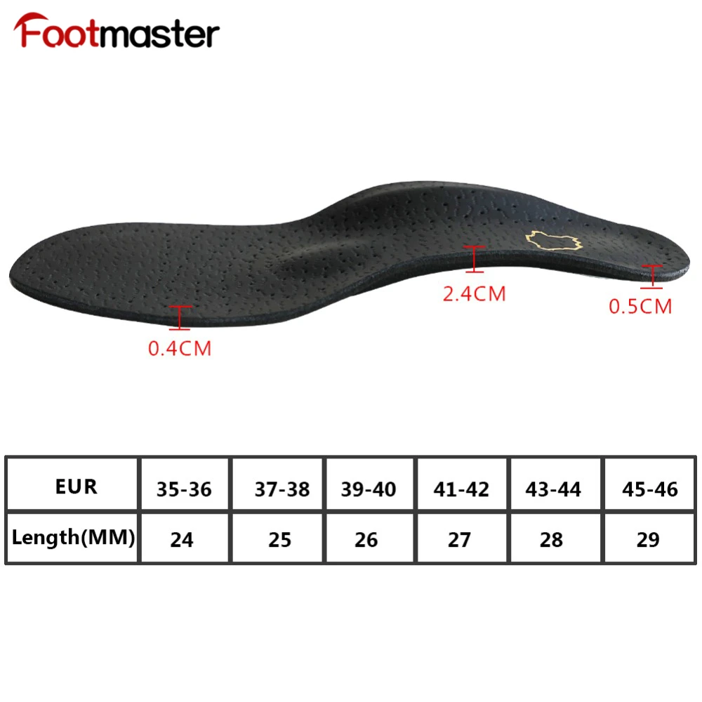 FootMaster Sheepskin Latex insoles Orthotic arch support leather insole comfortable shoe pads inner shoe pads Unisex