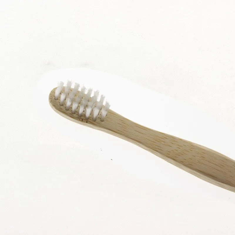 

5Pcs/Set 14.5cm Kid Child Flat Handle White Wave Bristle Tooth Brush Natural Biodegradable Eco-Friendly Bamboo Toothbrush