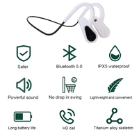 Bone Conduction Headphones Bluetooth 50 Waterproof Wireless Sports Headset With Mic Build-in MP3 Player Not In-ear Earphones