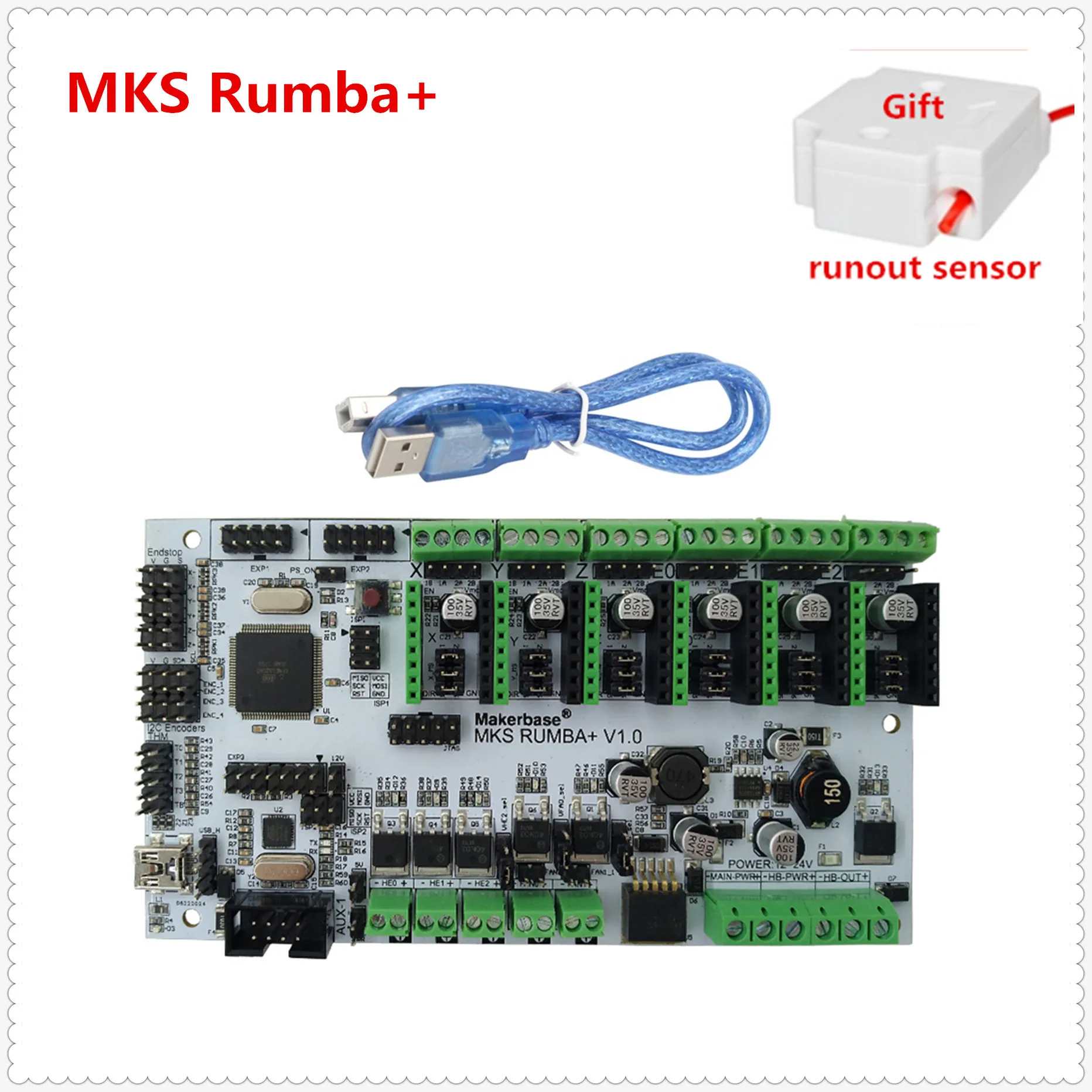 MKS Rumba Plus панель управления плата Интегрированная Rumbaplus материнская mega 2560