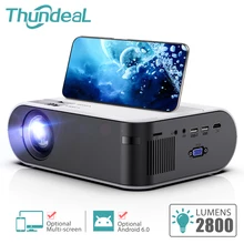 ThundeaL Mini Projector Android 6.0 LED Home Cinema for 1080P Video Proyector 2800 Lumens Portable WiFi Phone Smart 3D Beamer