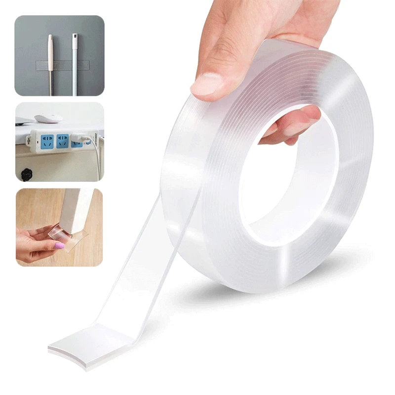 

1/2/3/5M Nano Tape Double Sided Magic Reusable Traceless Tapes Waterproof Self-Adhesive Wall Sticker For Home Kitchen Gekkotape