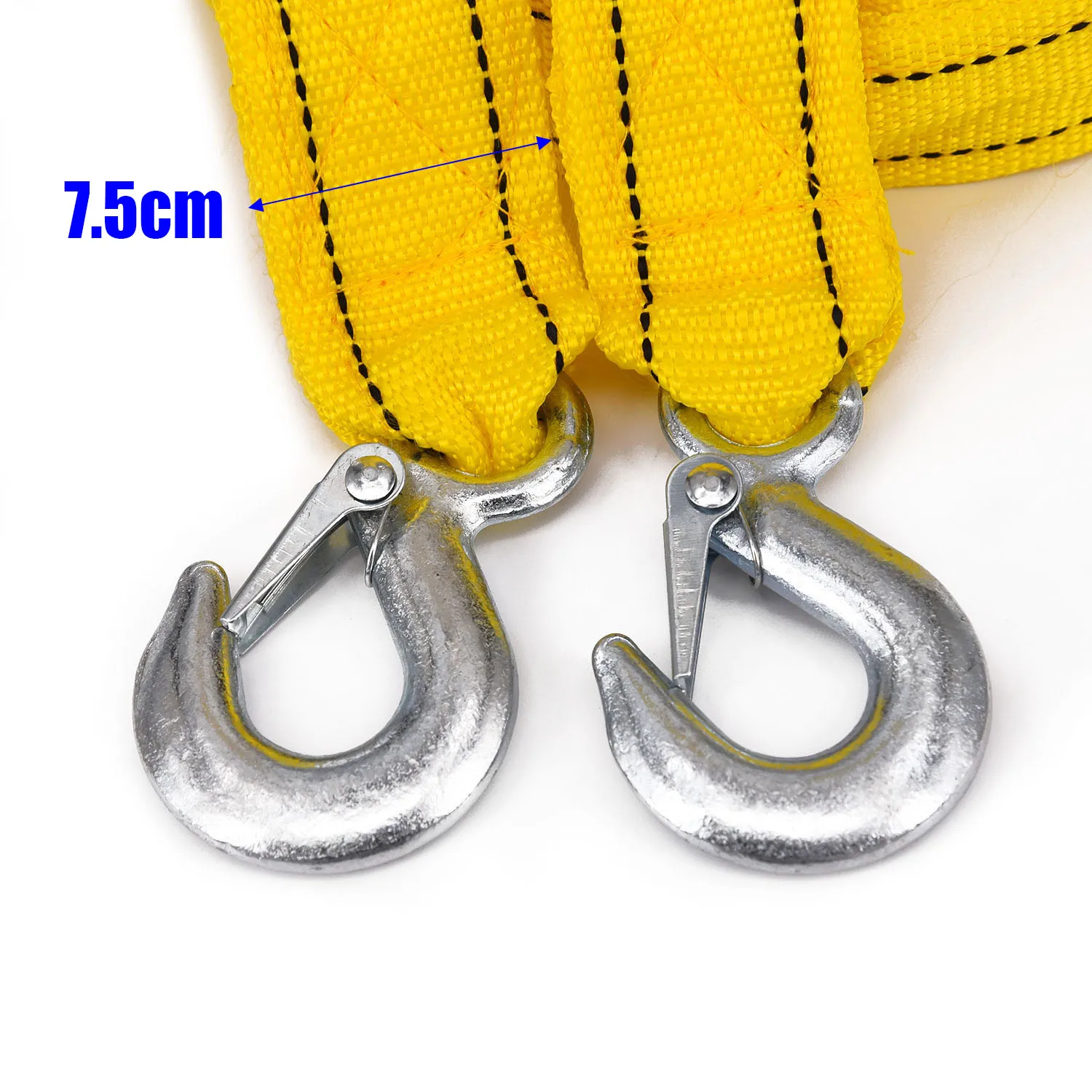 

Heavy Duty Cable Van 5 Tons Car Towing Strap Rope With 2 Hooks Auto High Quality Durable Accessories