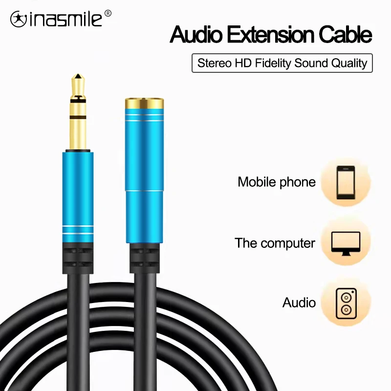 Высококачественный аудиокабель-удлинитель разъем 3 5 мм штекер-гнездо AUX-кабель