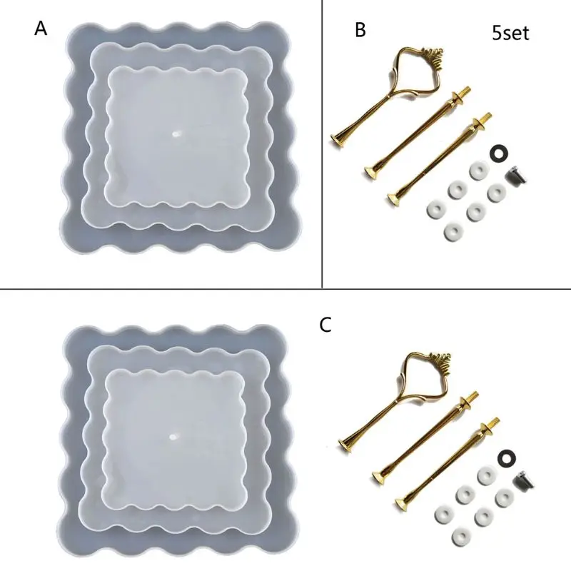 3 яруса нестандартный квадратный торт фрукты пищевой диск большая тарелка стенд