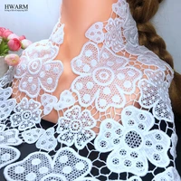 5yard 16 5cm white wedding decoration african lace fabric trim clothing skirt diy sewing accessories milk silk watersoluble lace