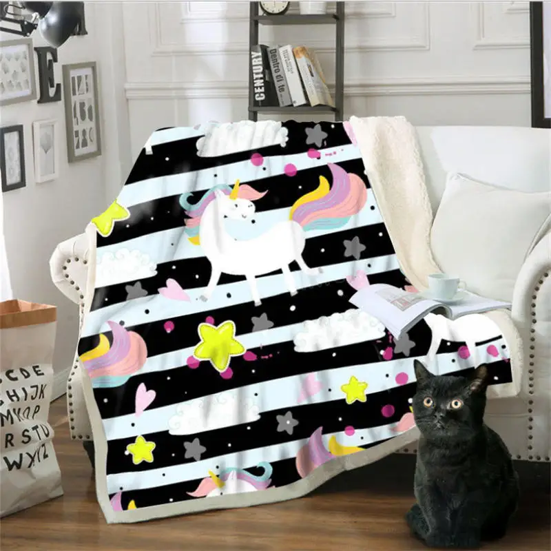 Плотное вязаное одеяло с рисунком лошади хлопковое Флисовое для дивана 150 см X 200