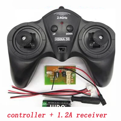 controller1.2Areceiv 6CH 2,4G пульт дистанционного управления DC 6 V-15 V большой мощности передатчик приемник радиосистема для DIY RC лодка автомобили 50M Беспроводное управление - Цвет: controller1.2Areceiv