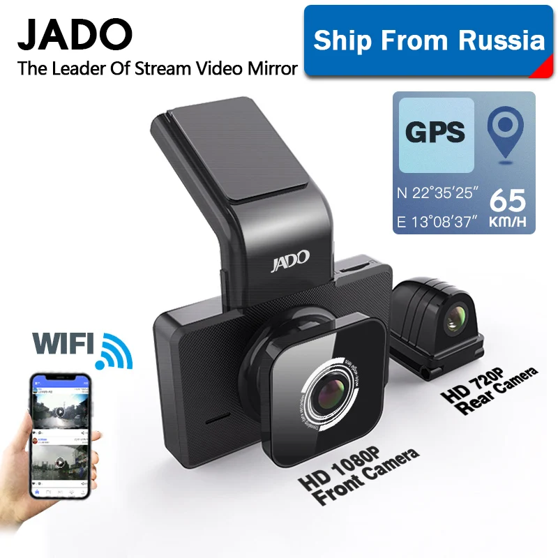 

JADO D330 Car DVR Camera dashcam WIFI Speed N GPS coordinates 1080P HD Night Vision Dash Cam 24H Parking Monitor
