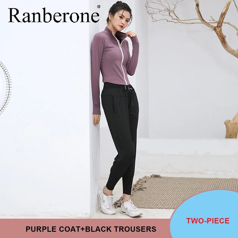 New Women's Tracksuit Yoga Sets Women Gym Quick Dry Fitness Suit Long Sleeve Shirt+Seamless Leggings Workout Running Clothing