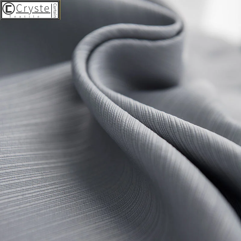 

High Quality Cotton Luxury Satin High Shade Curtain Bay Window Shade Retro Texture Curtains for Living Room Bedroom Dining Room