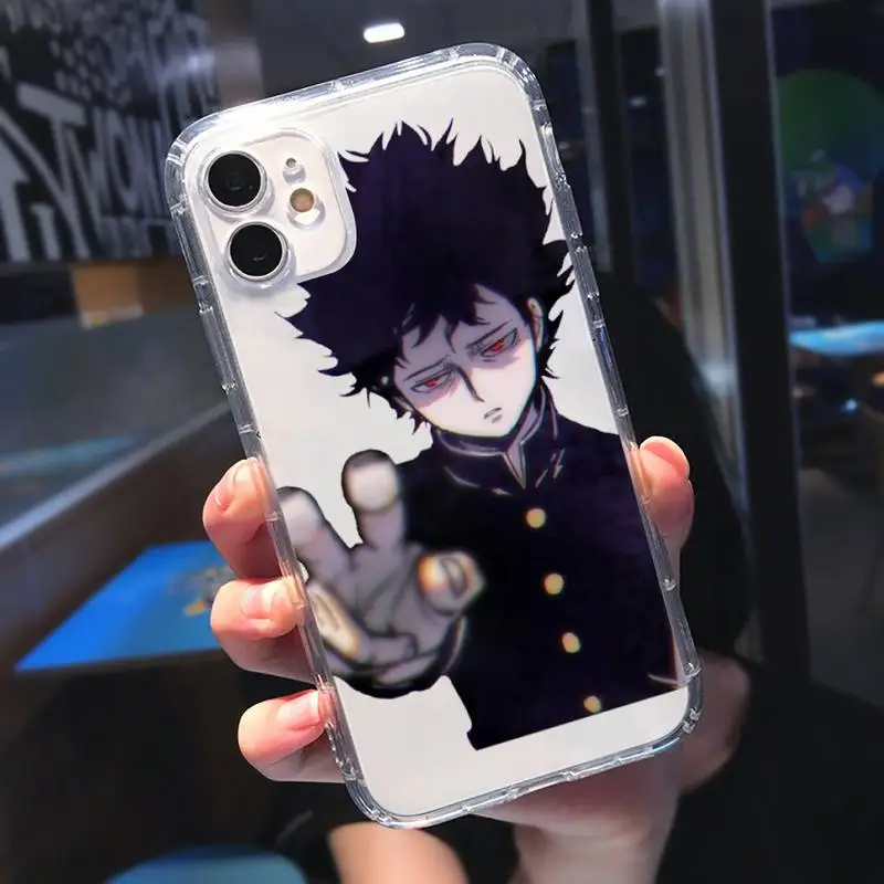 

Mob Psycho 100 Anime fundas Phone Case Transparent soft For iphone 5 5s 5c se 6 6s 7 8 11 12 plus mini x xs xr pro max