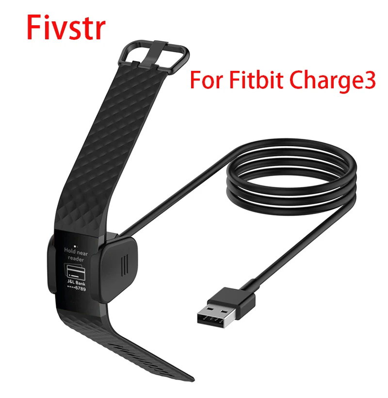 

Charger For Fitbit Charge 3 Chip Protection USB Charging Cable Cord Clip Replacement Cradle Dock For Fitbit Charge4 Parts