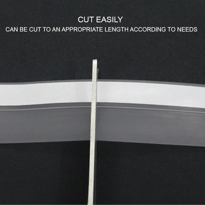 

Silicone Strip Door Window Seal Bent 360 Degrees Sound Insulation Strip Self-adhesive Wooden Door Seam Door Bottom Windshield