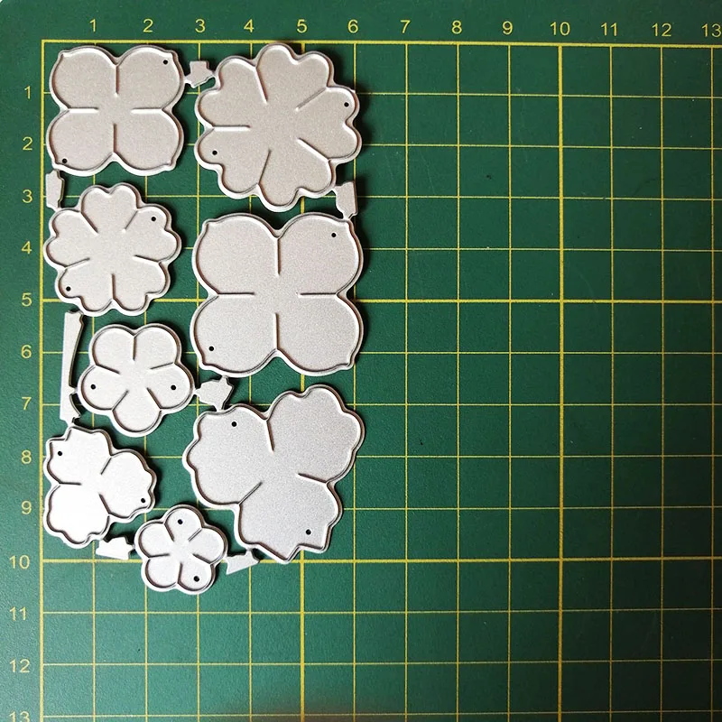 Металлическая вырубка 8 шт. цветок пружинный Лист Трафарет для скрапбукинга