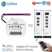 germa zigbee rf433 smart curtain switch module for motorized roller shutter blinds motor 2mqtt tuya smart app alexa google home