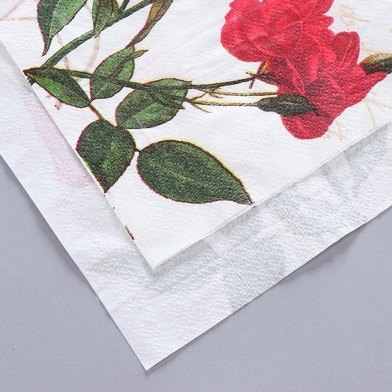 Горячая Распродажа 100 шт. бумажные салфетки с цветами для свадьбы украшение дня