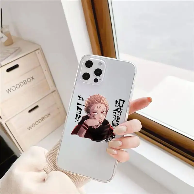 

Jujutsu Kaisen Phone Case For iphone 12 11 8 7 6s 6 5 5s 5c se plus mini x xs xr pro max Transparent soft