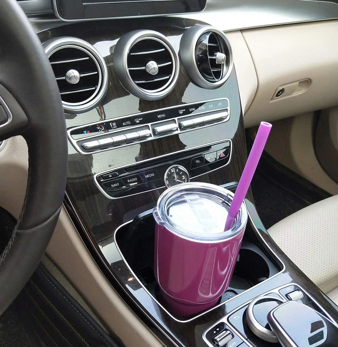 

Reusable Smoothie Straws 10 Extra Long Flexible Silicone For Tall Travel Mug Ozark Trail Tervis Set Of 6 With Cleaning Brush