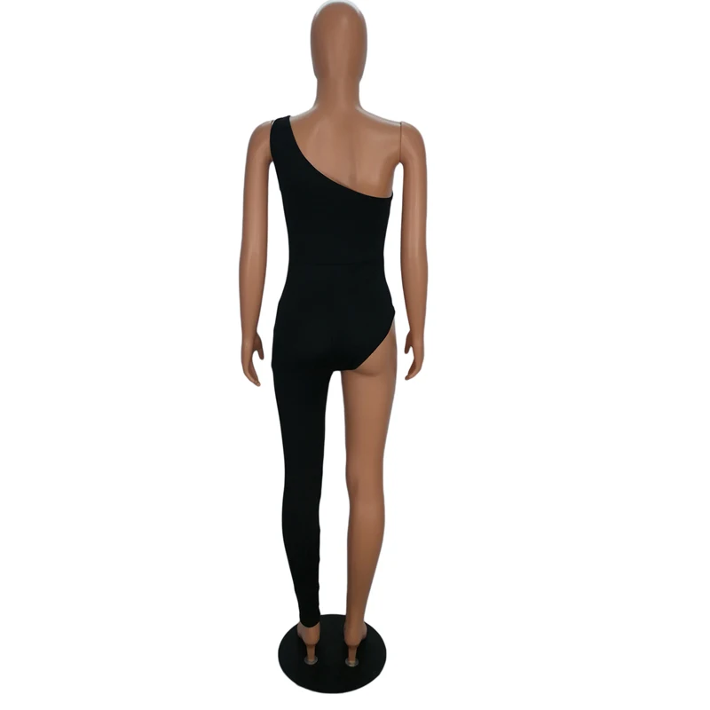 

Skew Collar Sexy Rompers Womens Jumpsuit Sleeveless Hollow Out Club Party Bodysuit Fashion Female Open Back One Piece Overalls