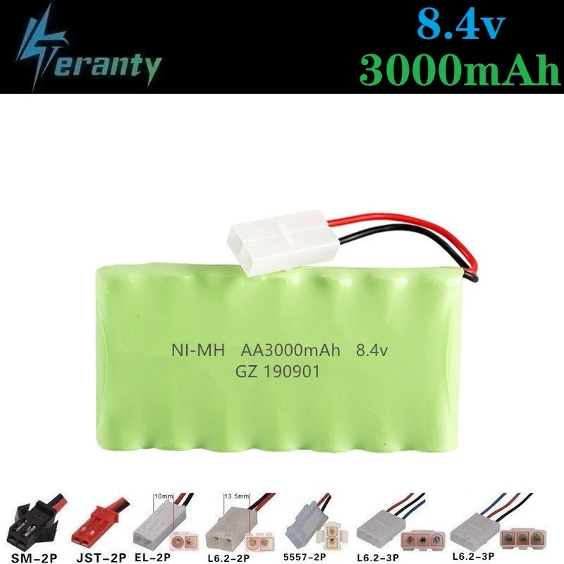3000 мАч 8 4 в перезаряжаемая батарея для радиоуправляемых игрушек автомобилей