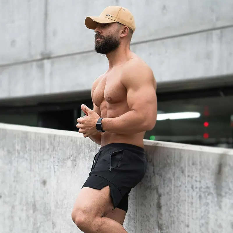 Одежда модная мужская для спортзала тонкие брюки Нижняя часть спортивного