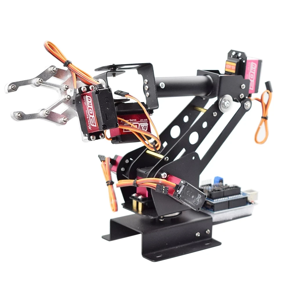 6 DOF Robotic Arm Gripper Claw  Manipulator for Arduino Microcontroller Teaching Robot Kit