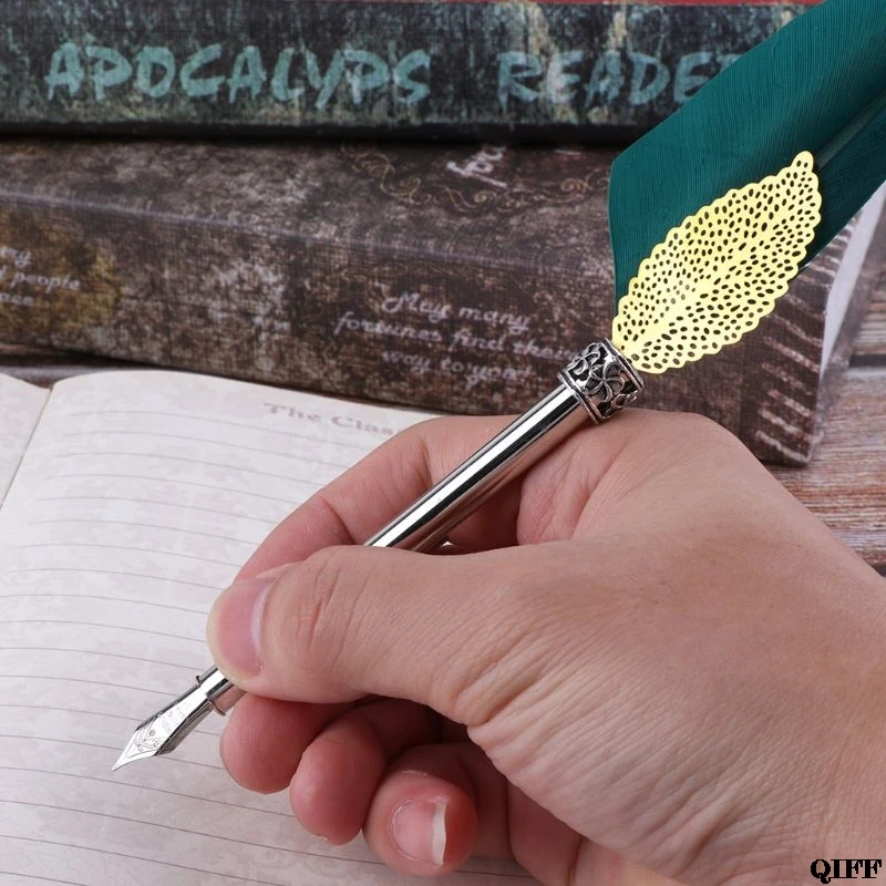 Английская каллиграфия перо Dip Ручка набор чернил канцелярские Подарочная коробка с 5 наконечниками Свадебная подарочная авторучка 24 июля