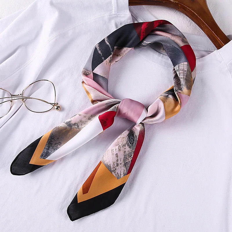 

Summer Silk Scarf Women Luxury Designer Square Neck Hair Head Scarfs Headwraps Travel Shawl Neckerchief Scarves Bandana Foulard