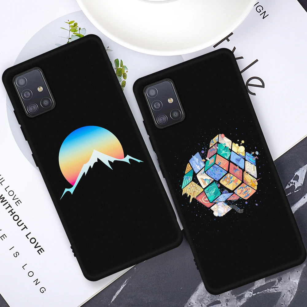 Чехлы для телефонов Samsung A51 A71 чехол бампер из черного тпу с рисунком вселенной A50